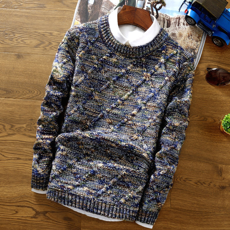 Męski Nowoczesny Sweter z Eleganckim Akcentem