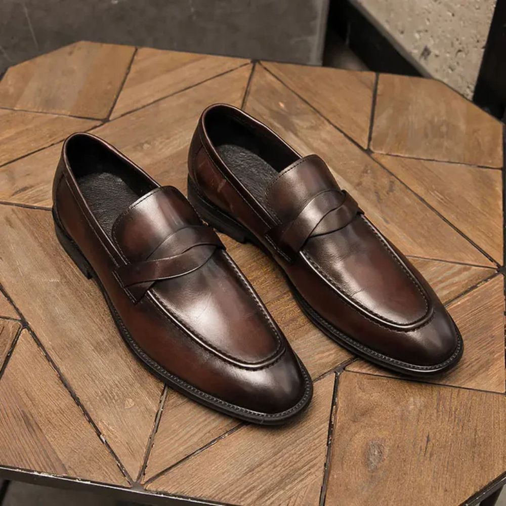 Eleganckie Skórzane Mokasyny