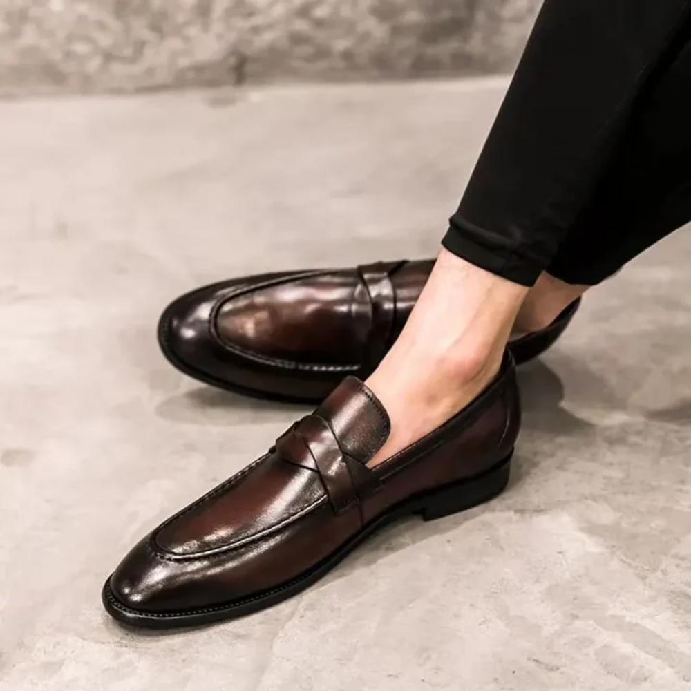 Eleganckie Skórzane Mokasyny