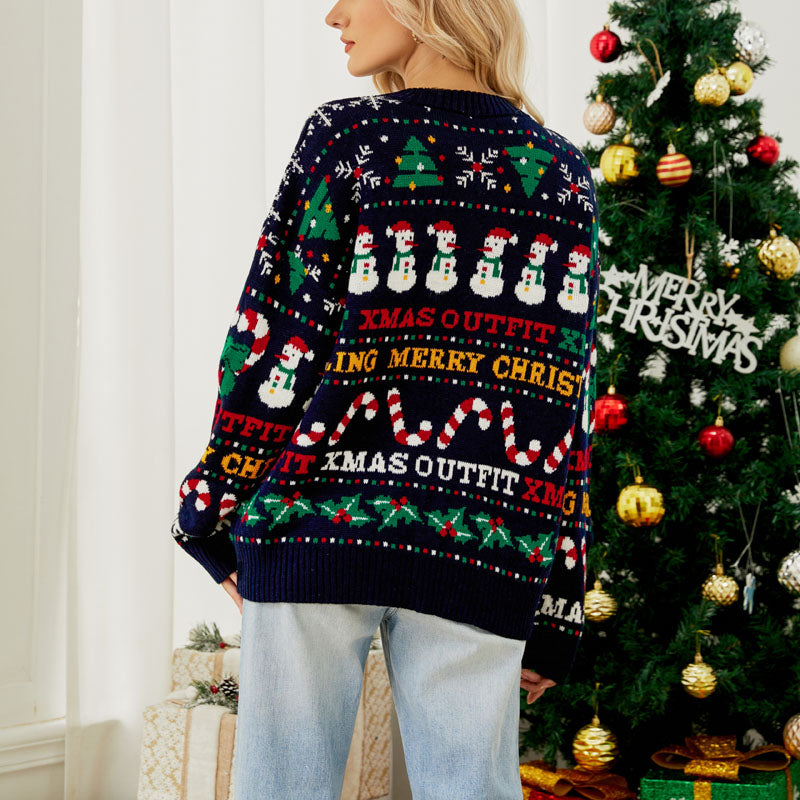 Sweter bożonarodzeniowy w luźnym kroju