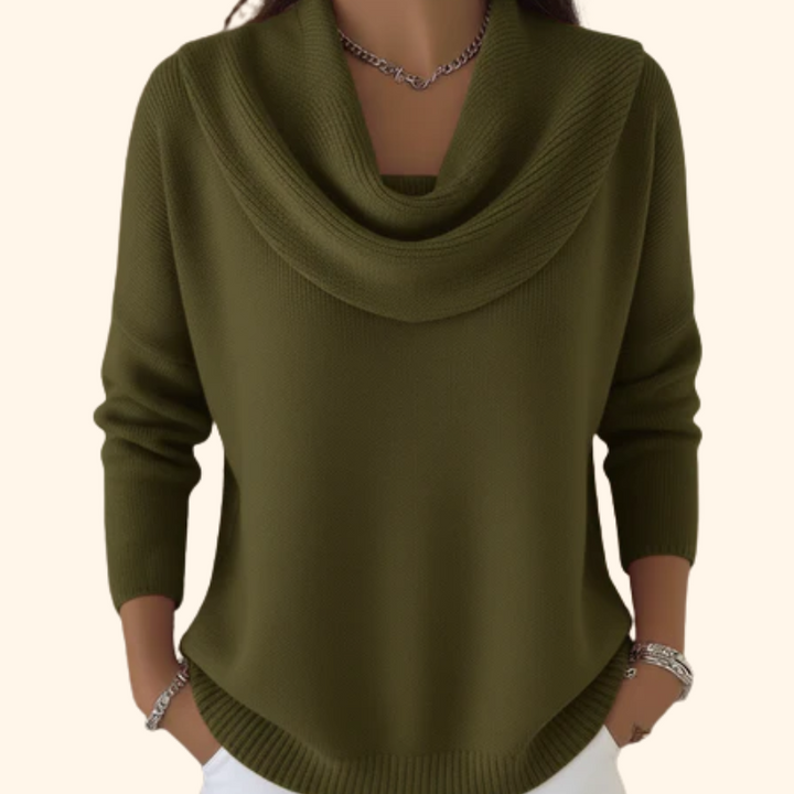 Juliette | Sweter z Drapowanym Dekoltem