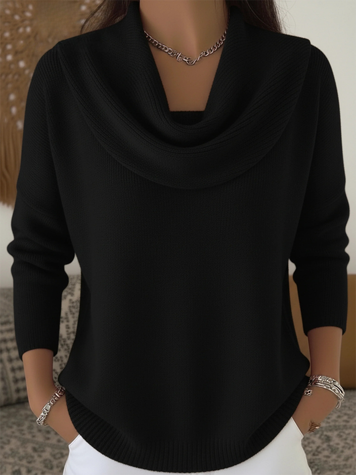 Teodora | Sweter z Kominiastym Kolnierzem z Welny Merynosowej