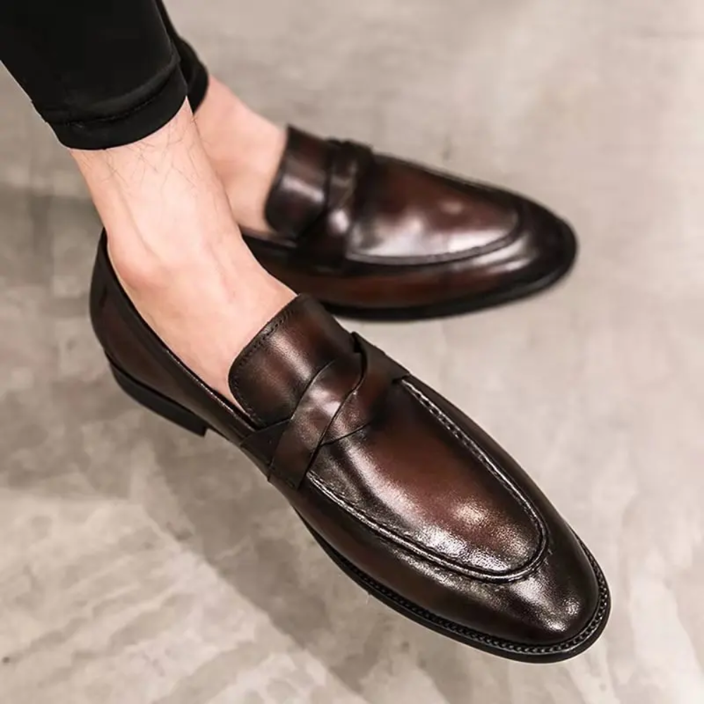 Eleganckie Skórzane Mokasyny