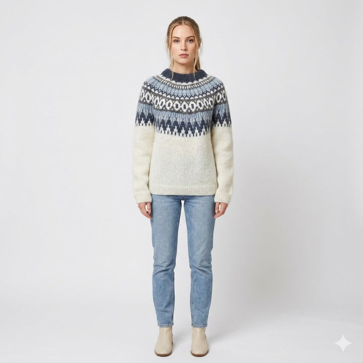 Ada | Sweter Skandynawski z Dzianiny