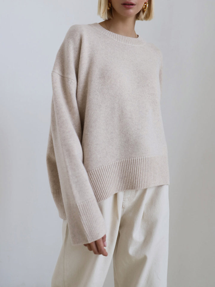 Laura | Oversizowy Sweter z Okraglym Dekoltem