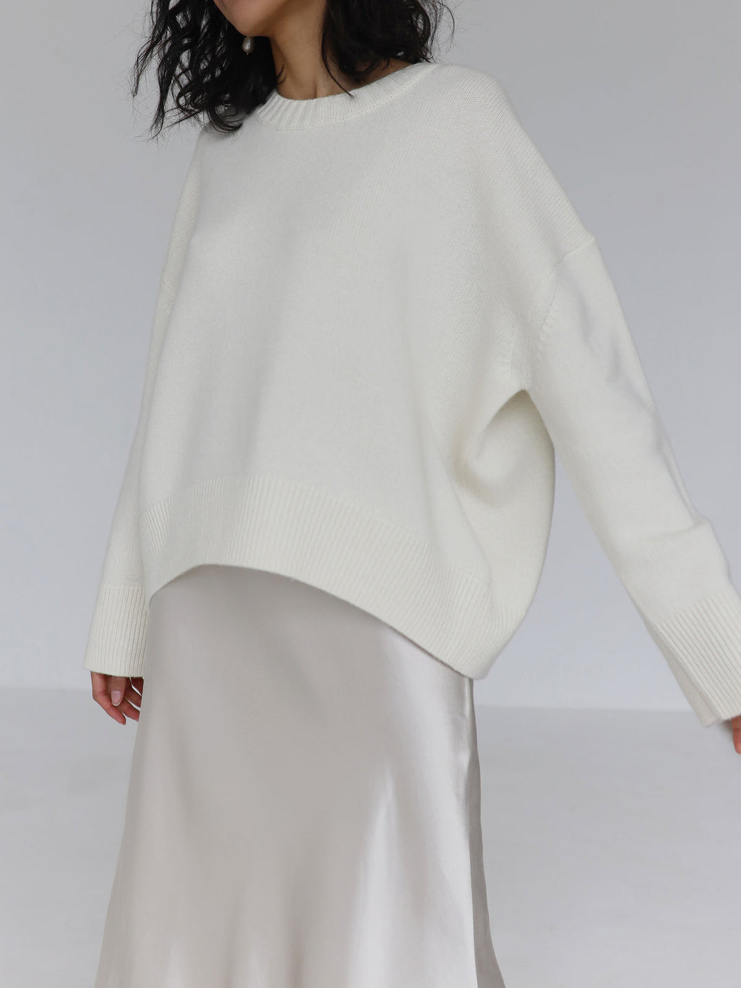 Laura | Oversizowy Sweter z Okraglym Dekoltem
