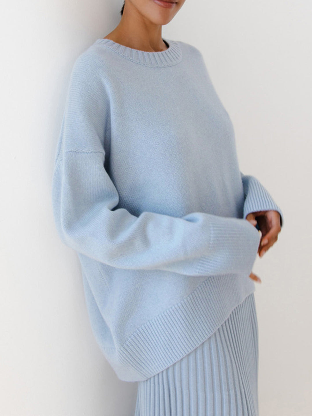 Laura | Oversizowy Sweter z Okraglym Dekoltem