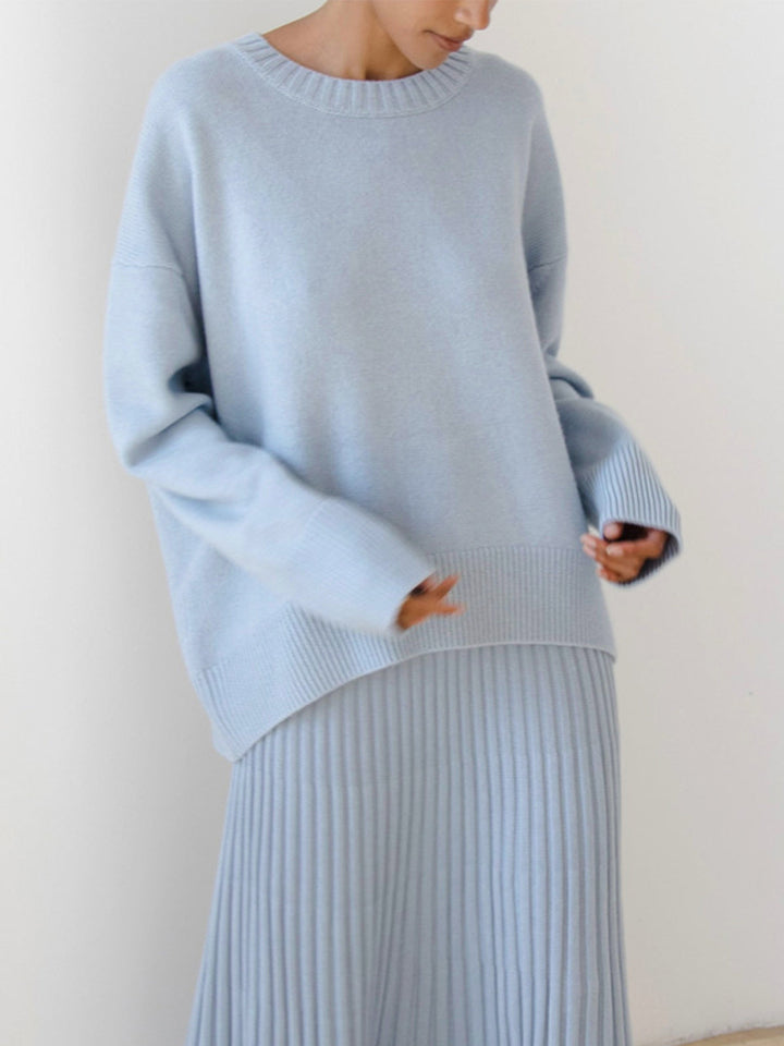 Laura | Oversizowy Sweter z Okraglym Dekoltem