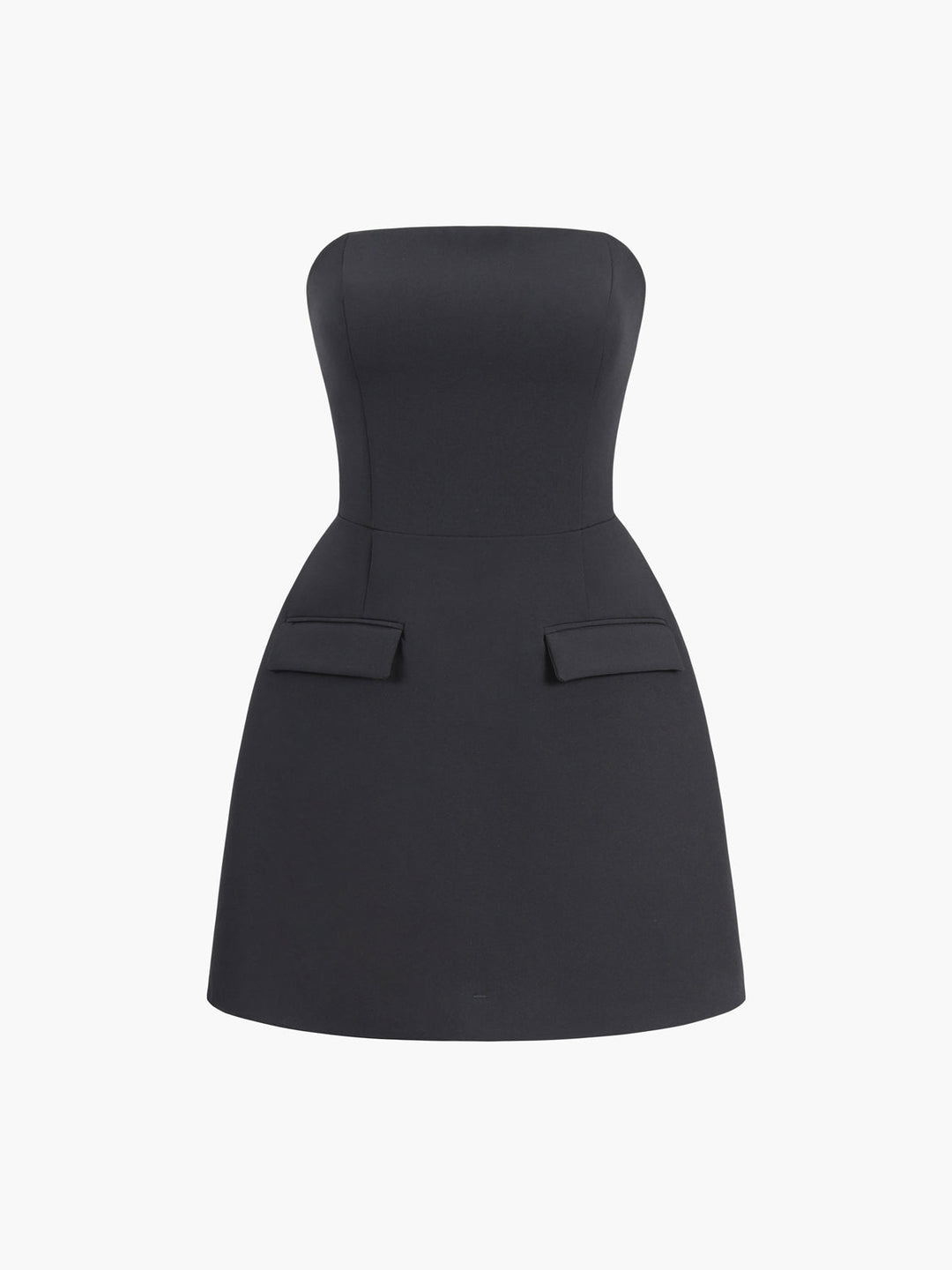Sukienka Mini z Solidnego Materiału