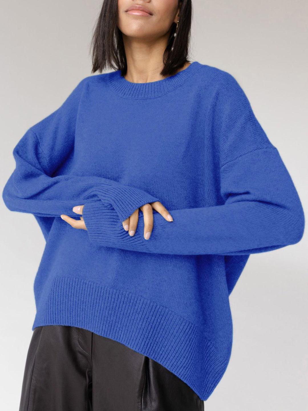 Laura | Oversizowy Sweter z Okraglym Dekoltem