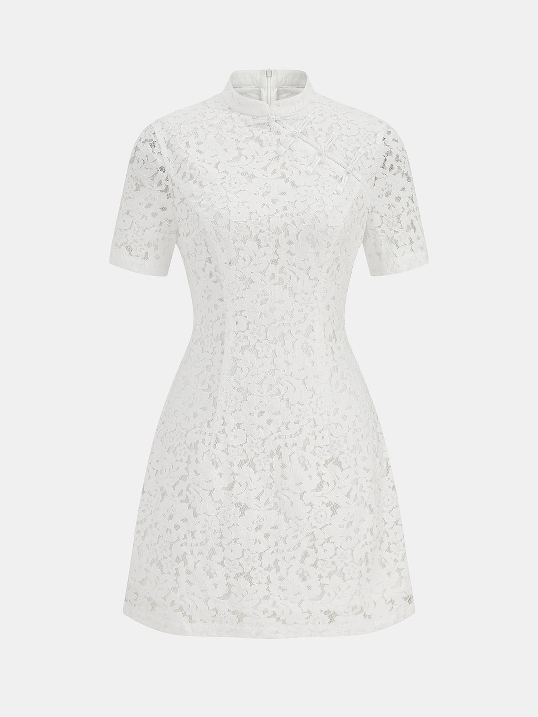 Sukienka Krótką Rękawem w Stylu Cheongsam