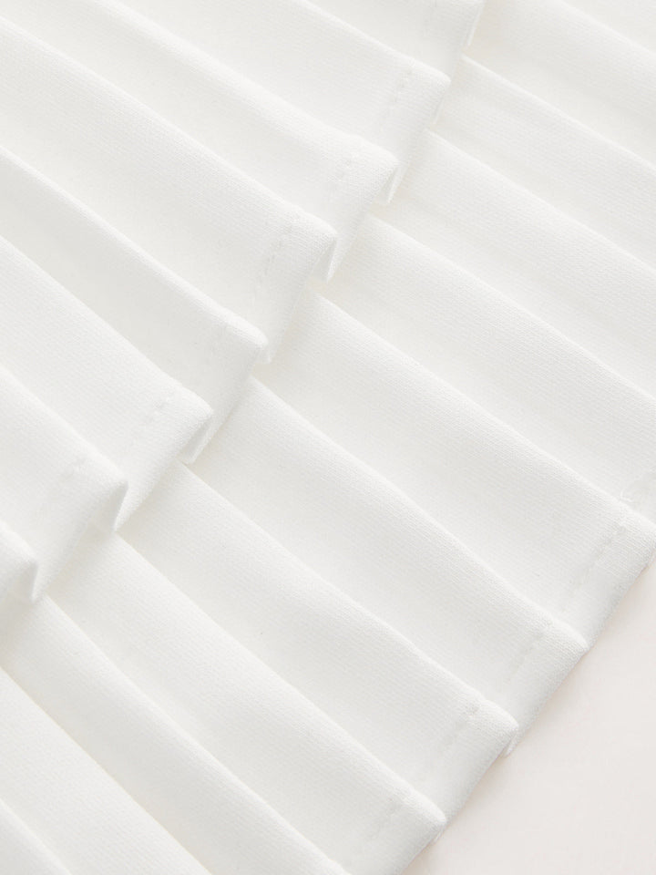 Sukienka z kwadratowym dekoltem i plisami