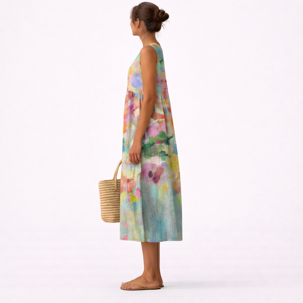 Marta™ | Elegancka Kolorowa Sukienka Midi