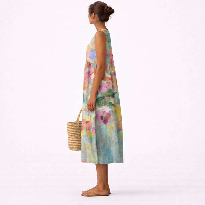 Marta™ | Elegancka Kolorowa Sukienka Midi
