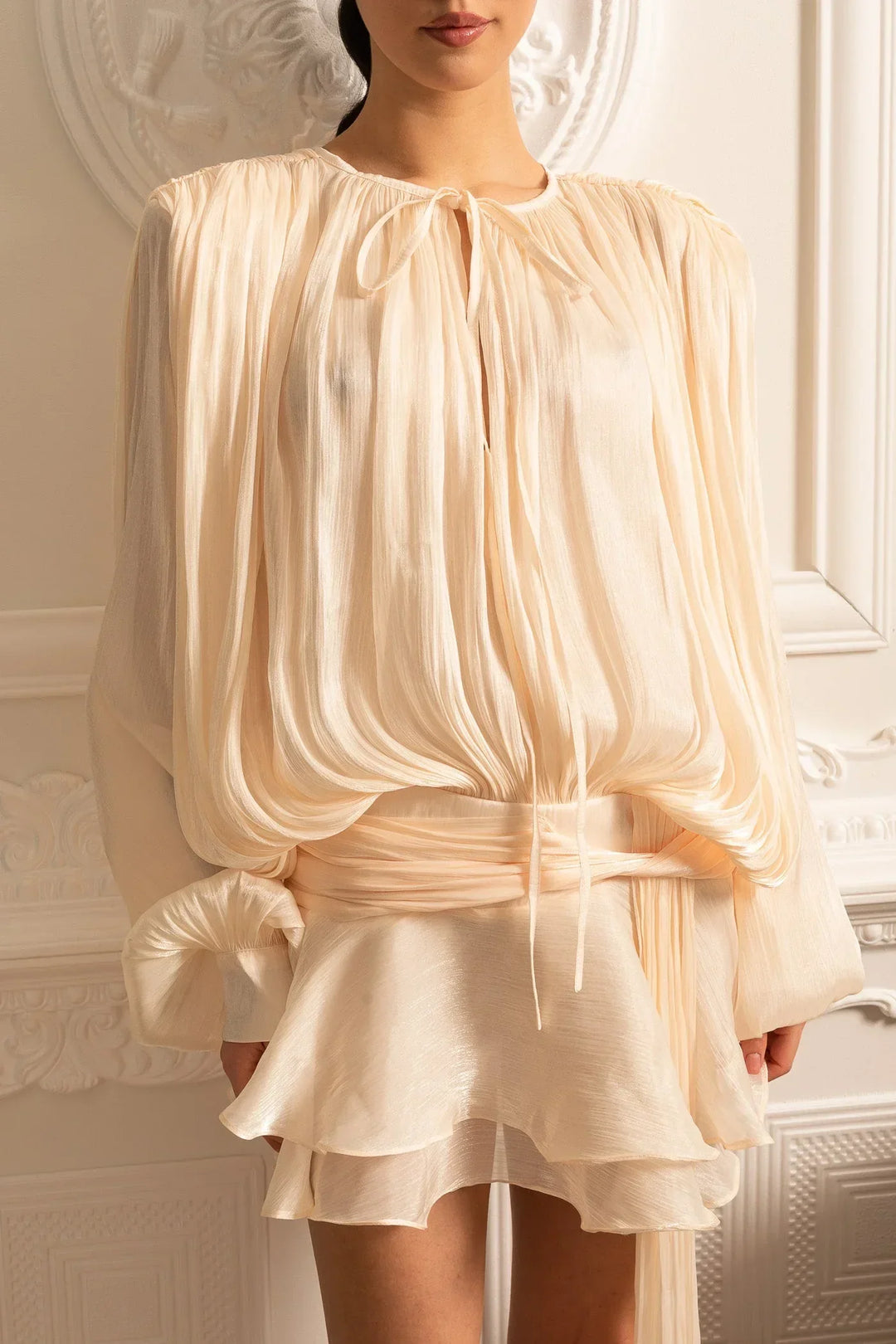 Sukienka Cassiopeia Krótka - Champagne Ivory