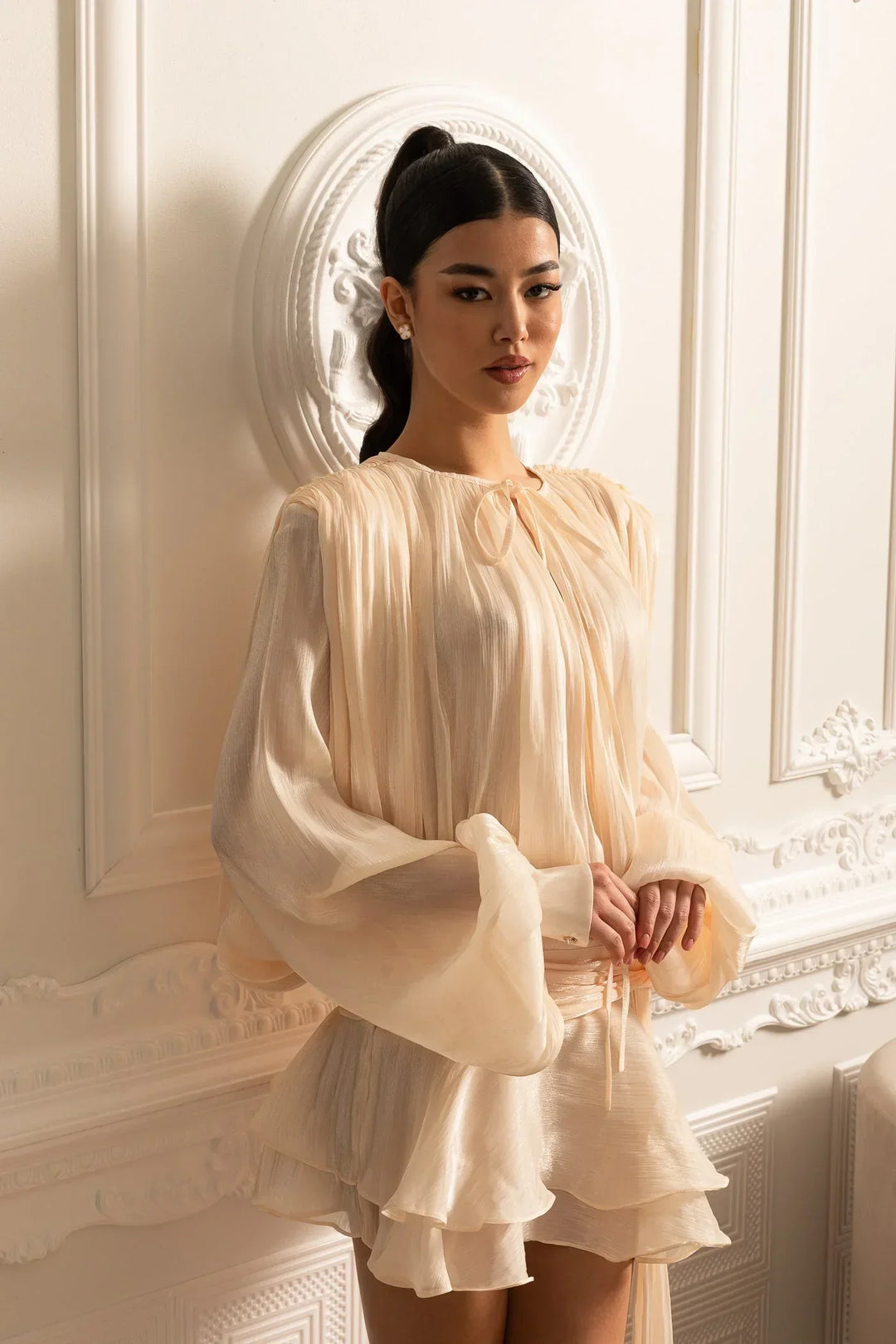 Sukienka Cassiopeia Krótka - Champagne Ivory