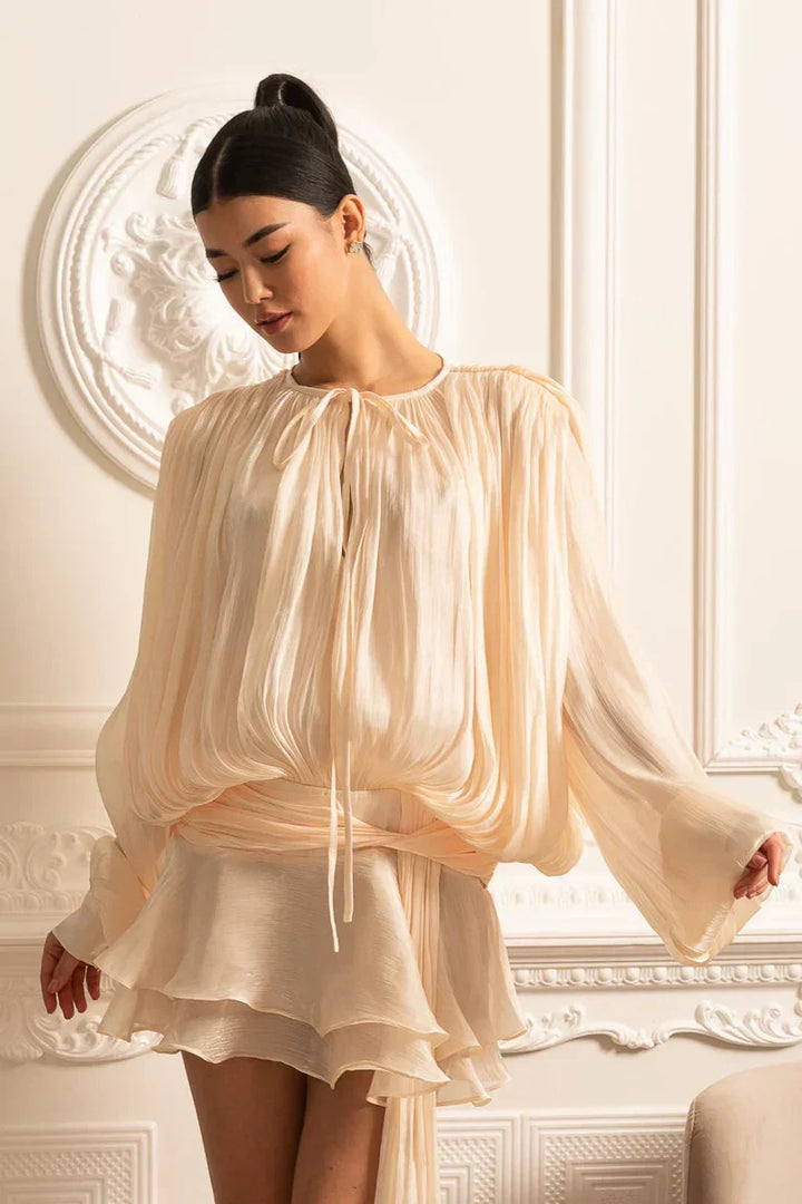 Sukienka Cassiopeia Krótka - Champagne Ivory