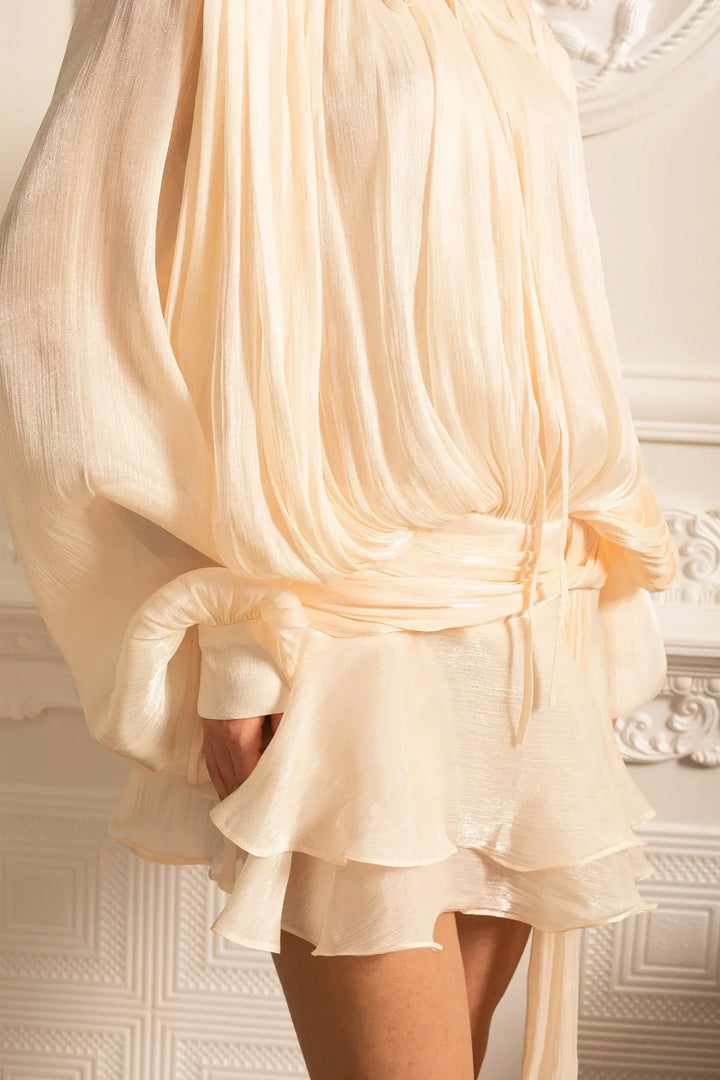 Sukienka Cassiopeia Krótka - Champagne Ivory