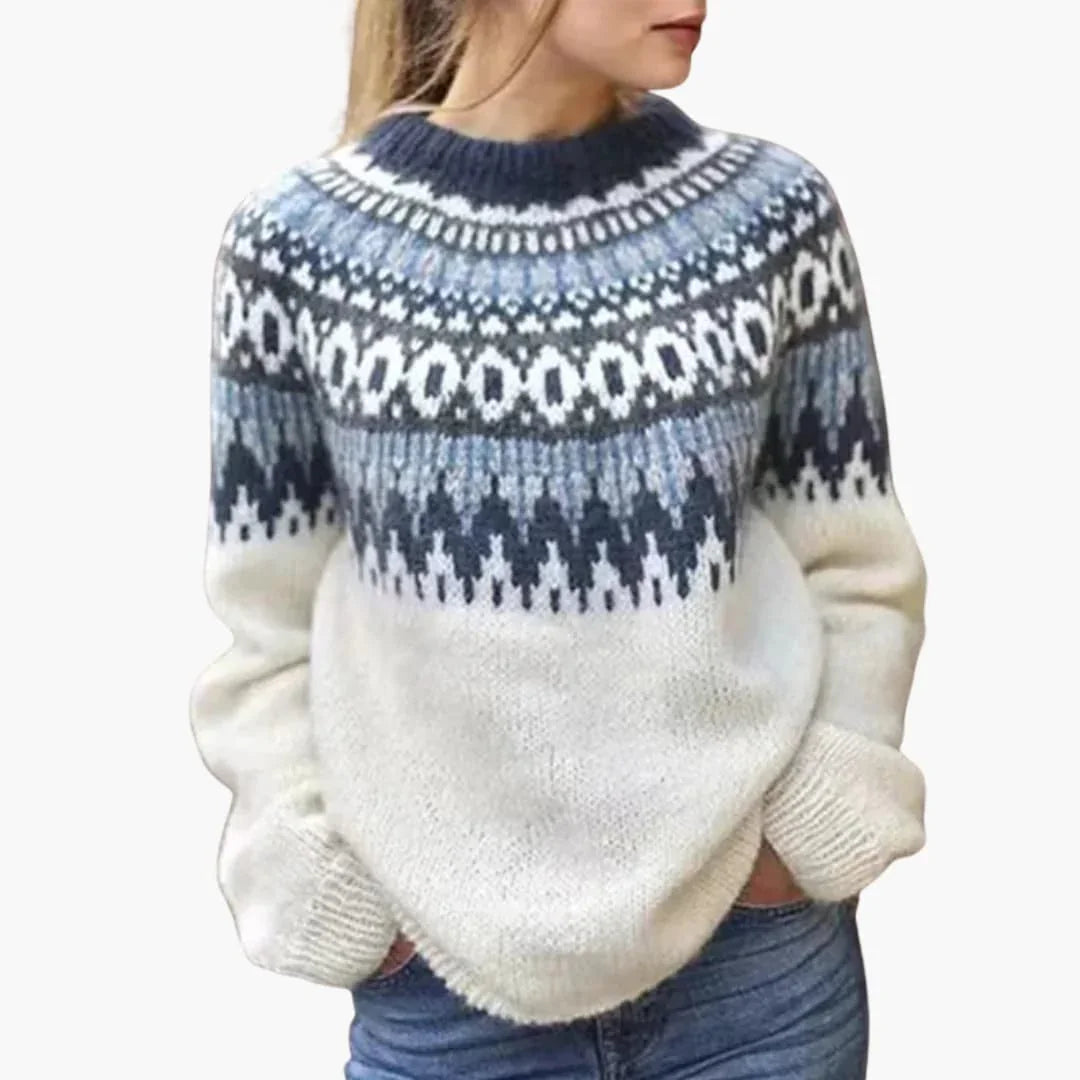 Ada | Sweter Skandynawski z Dzianiny