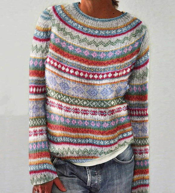 Rozalia | Sweter w Teczowe Paski