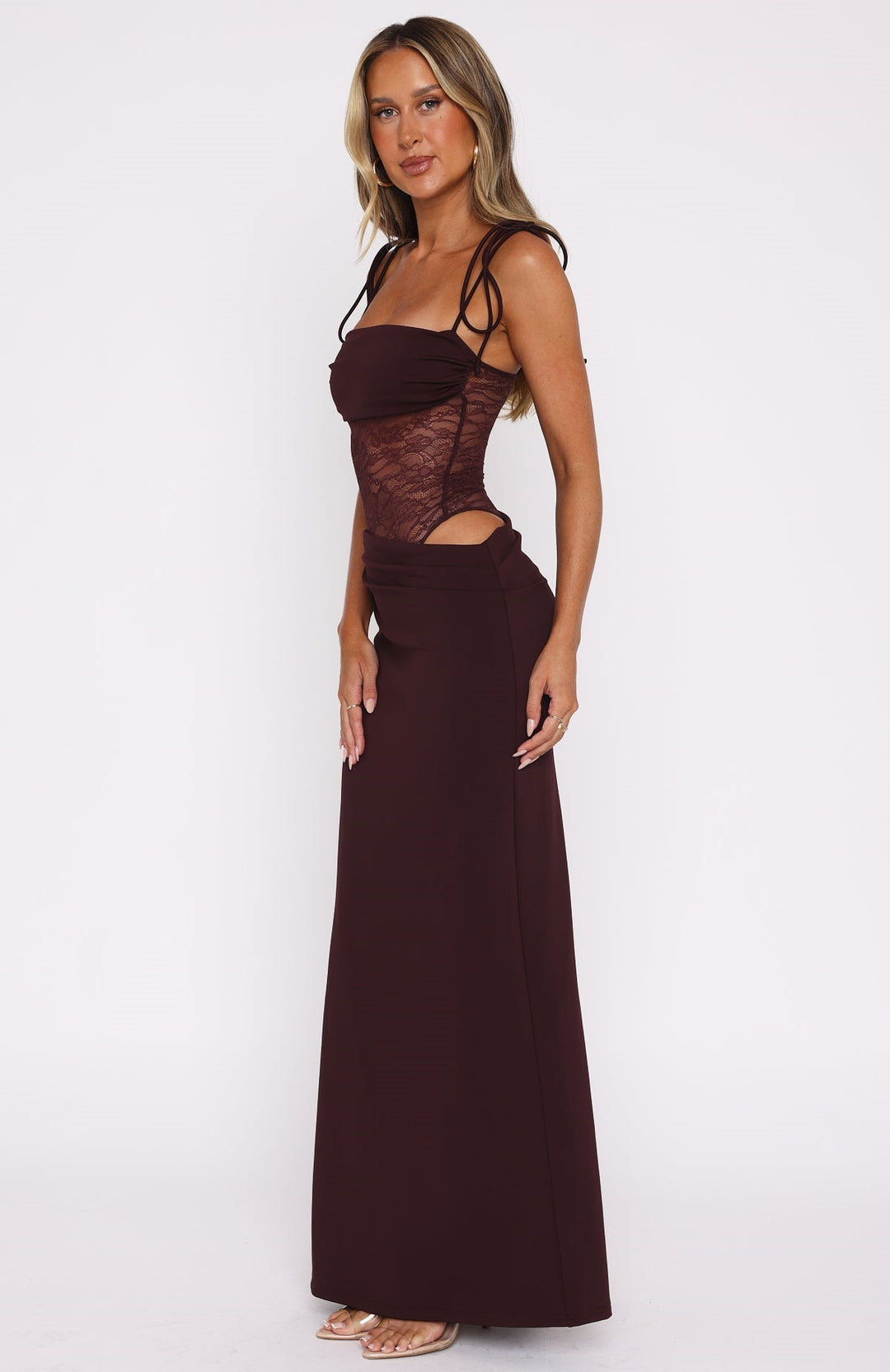 Sukienka Maxi Lily - Dymny Burgund