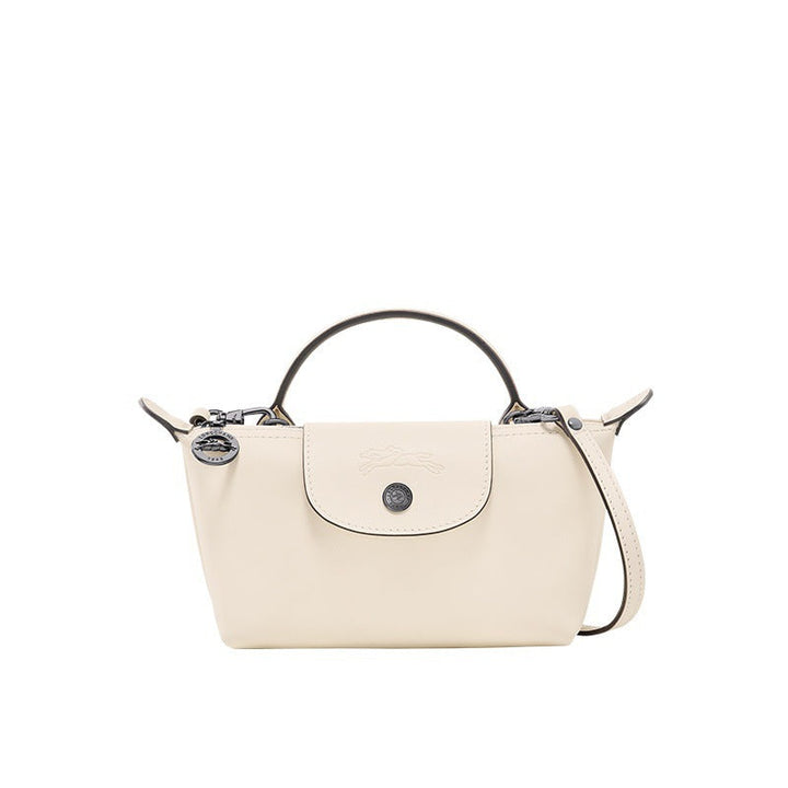 Mini Skórzana Torba Longchamp - Biała