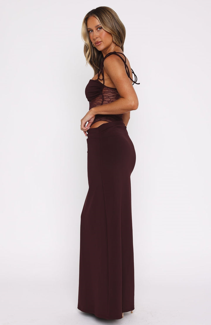 Sukienka Maxi Lily - Dymny Burgund