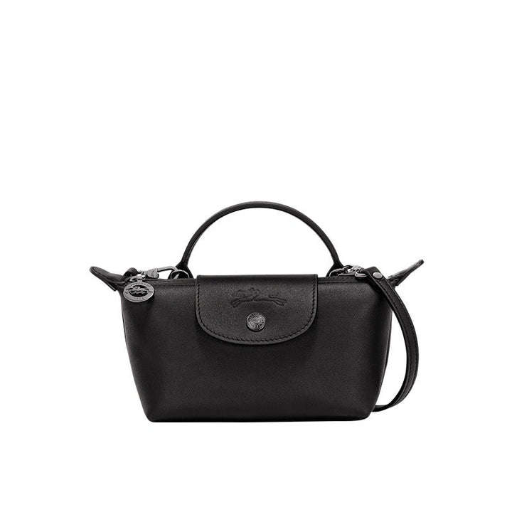 Mini Skórzana Torba Longchamp - Czarna