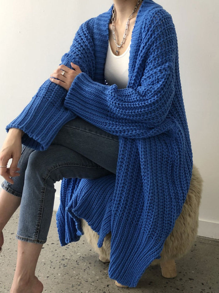 Agnieszka | Kardigan Oversize z Azurowej Dzianiny