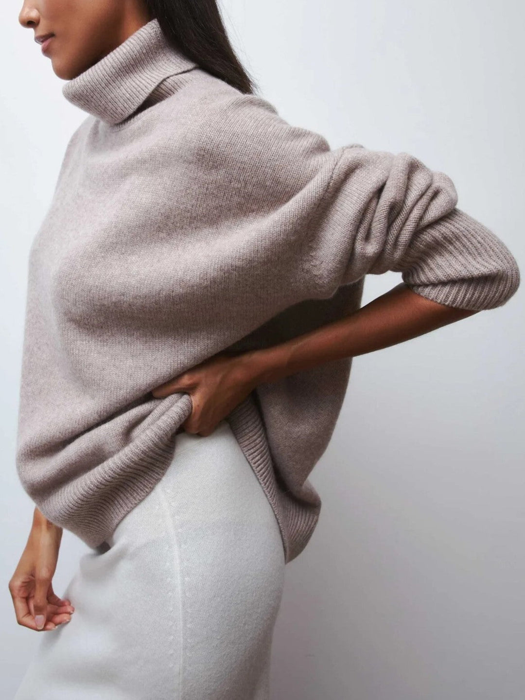 Leona | Oversizowy Sweter z Golfem