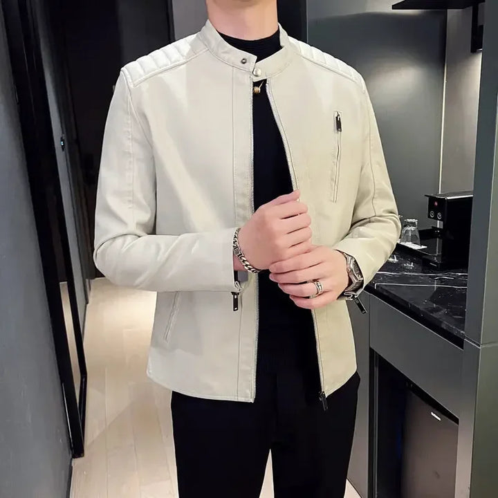 Elegancka Klasyczna Kurtka Skórzana