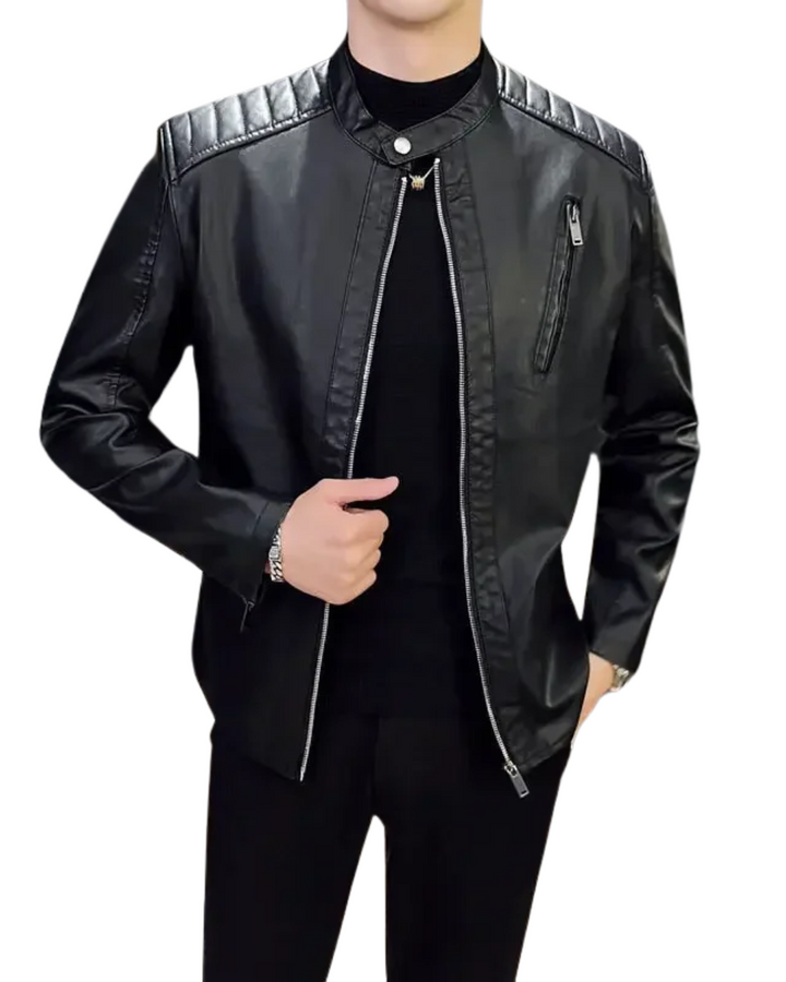 Elegancka Klasyczna Kurtka Skórzana