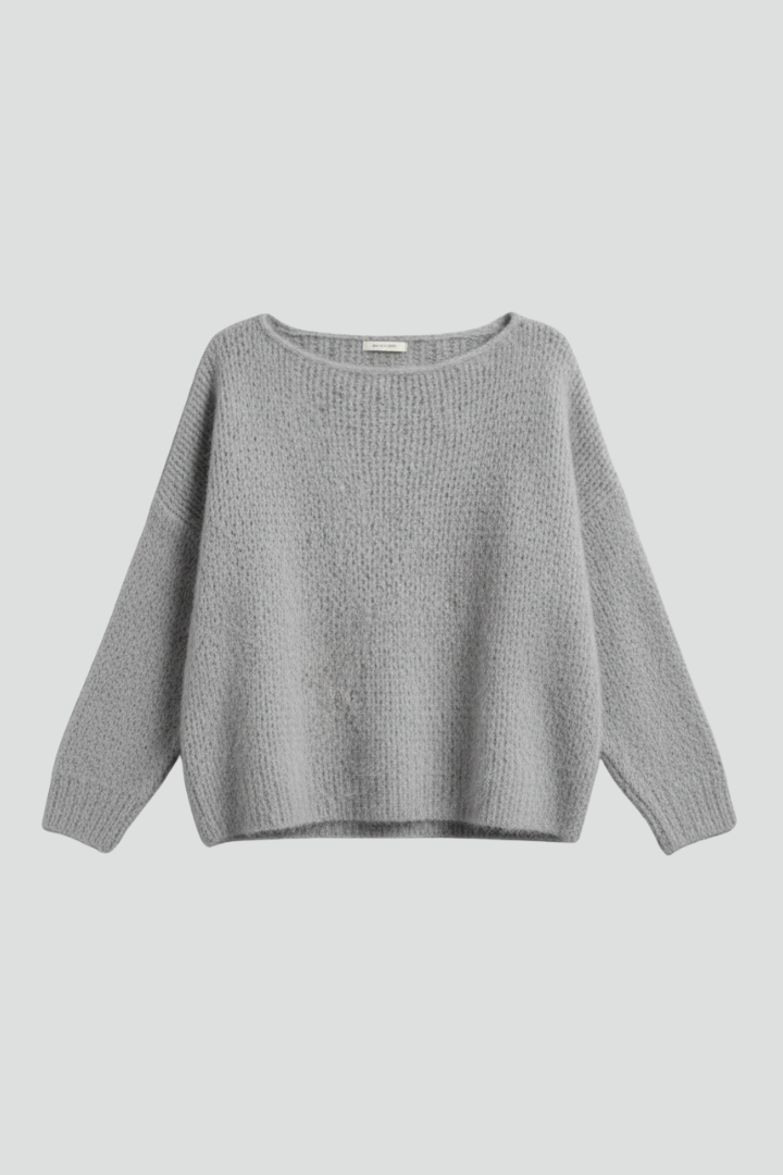 Wanda | Sweter z Szerokim Dekoltem i Miekka Dzianina