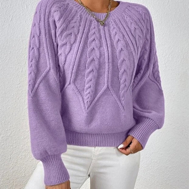 Dorota | Sweter z Warkoczowym Splotem