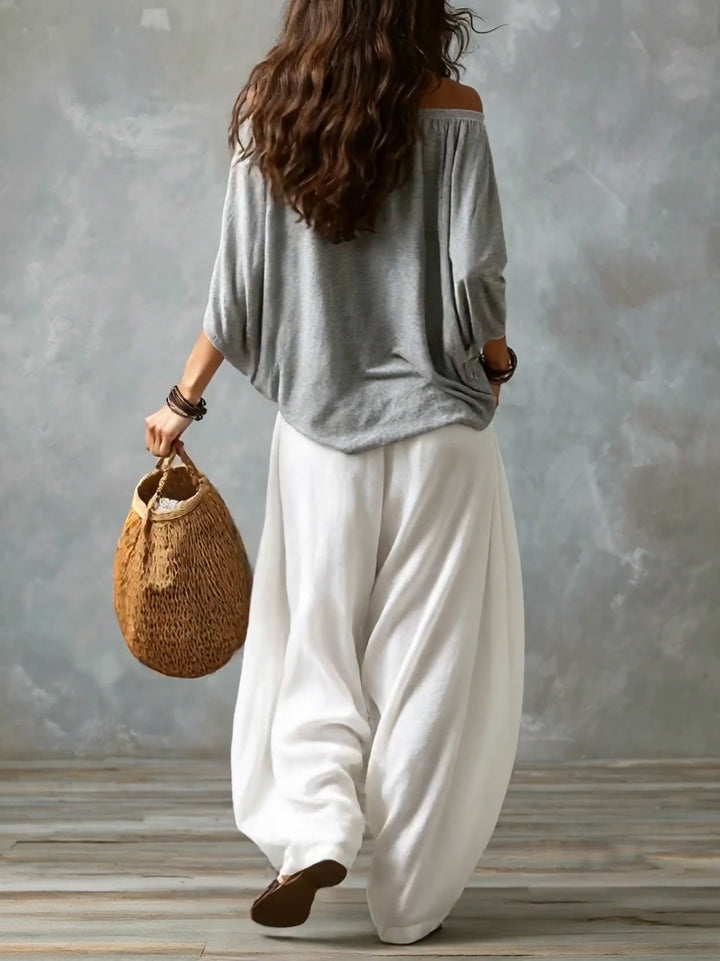 Hania | Boho komplet z luźną bluzką