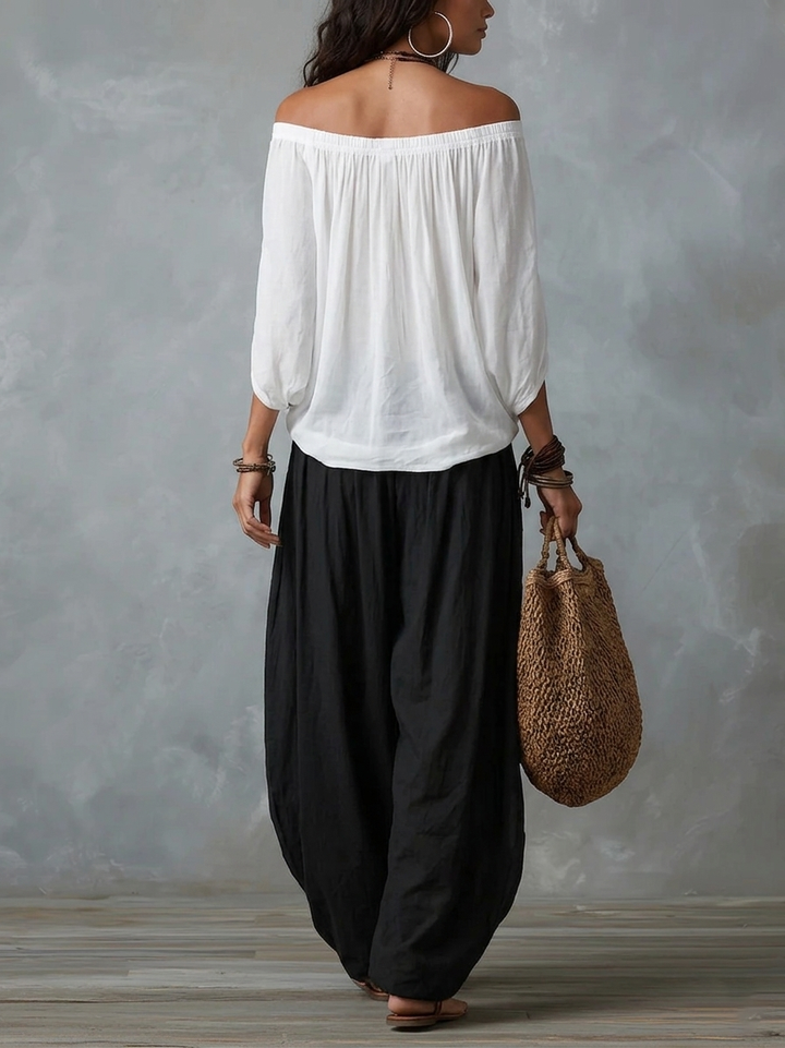 Hania | Boho komplet z luźną bluzką