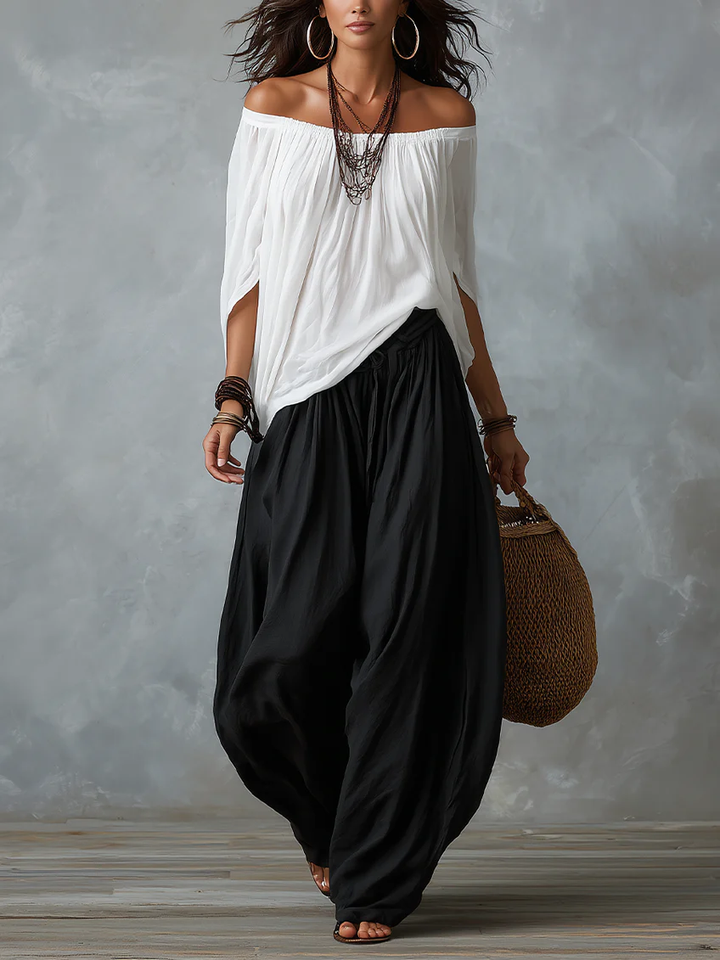 Hania | Boho komplet z luźną bluzką