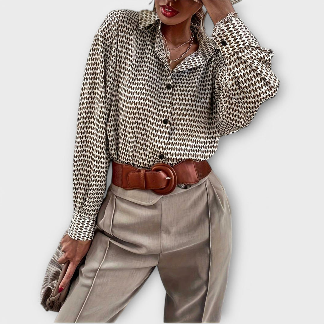Ashley | Vintage bluzka z długim rękawem