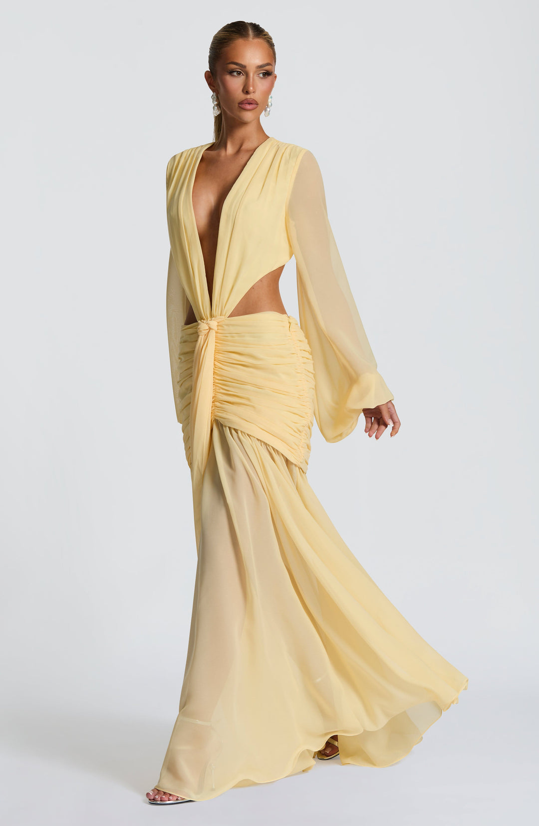Sukienka Andrina Maxi - Cytrynowa