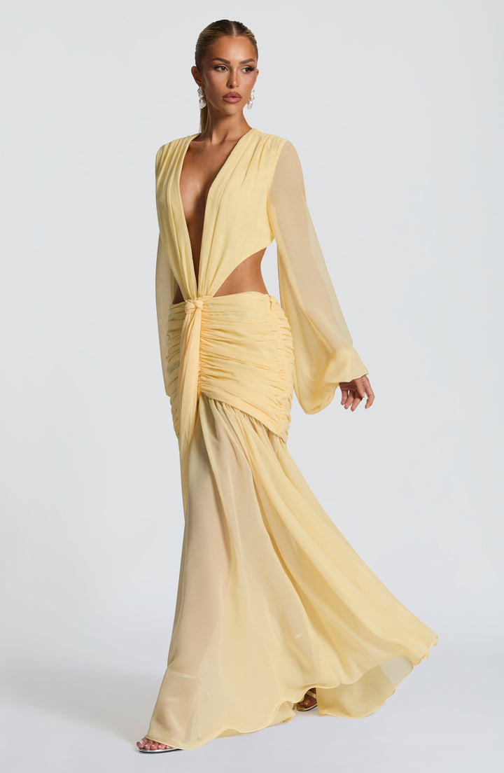 Sukienka Andrina Maxi - Cytrynowa