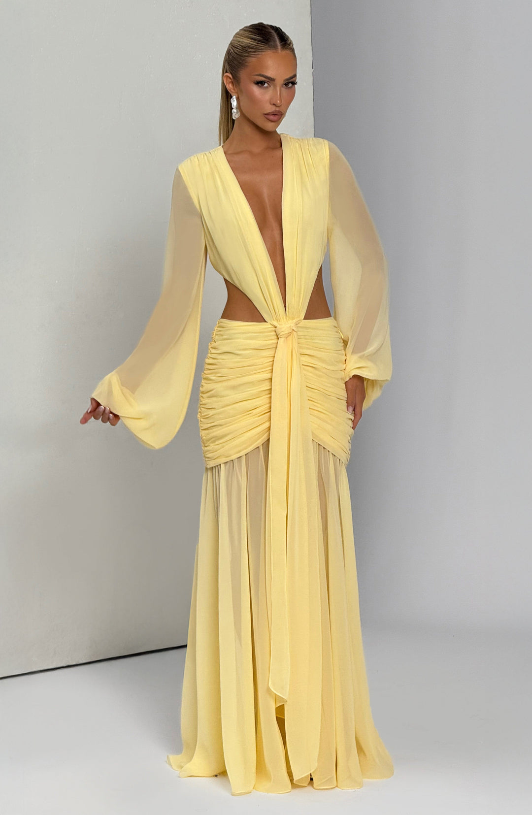 Sukienka Andrina Maxi - Cytrynowa