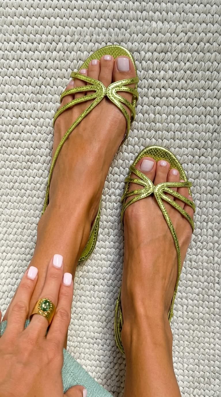 Ginewra - Sandaly Zlote Elegancja Letnia