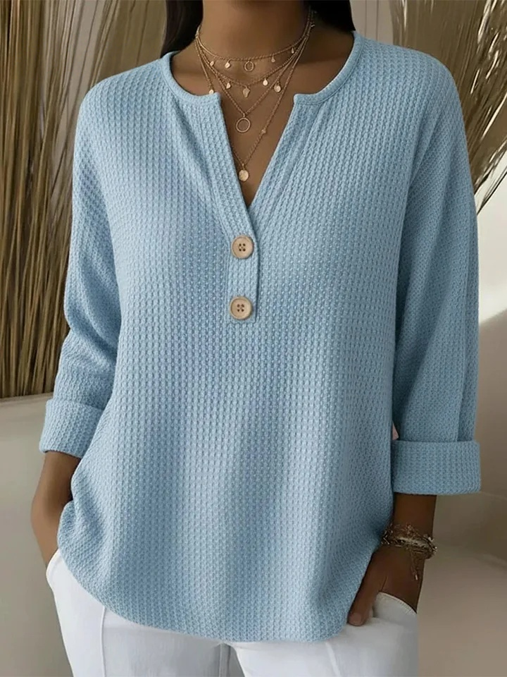 Lucinda | Top Henley na Guziki