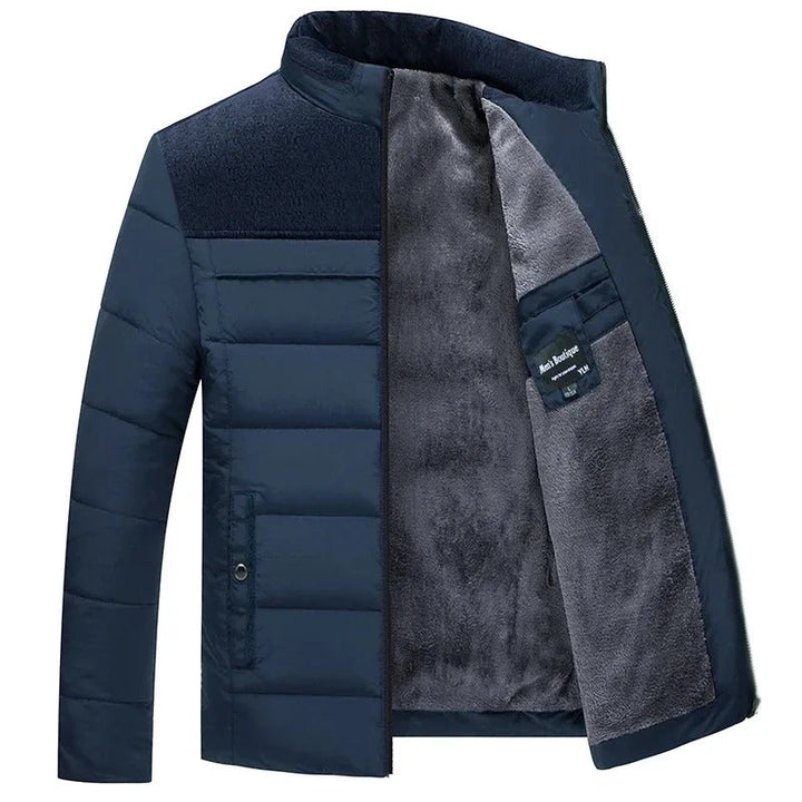 Elegancka Pikowana Kurtka Z Futerkiem