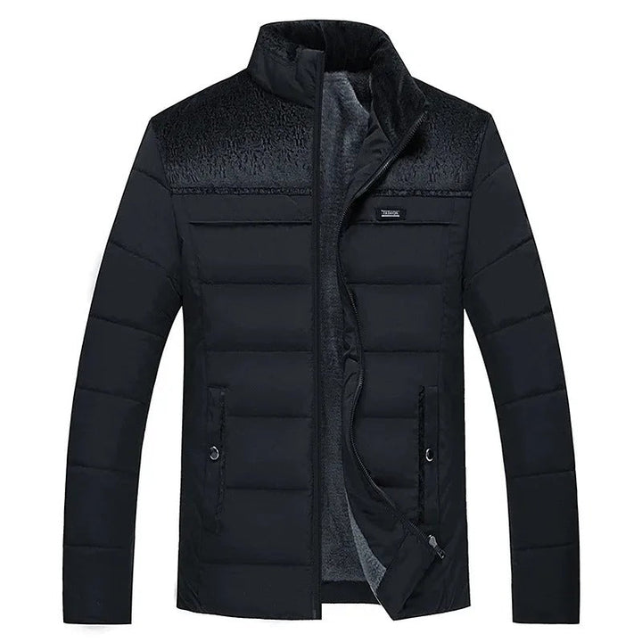 Elegancka Pikowana Kurtka Z Futerkiem