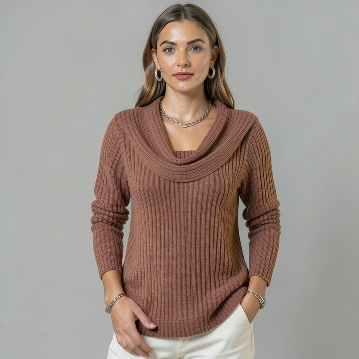 Noemi | Sweter z Kominiastym Kolnierzem z Welny Merynosowej