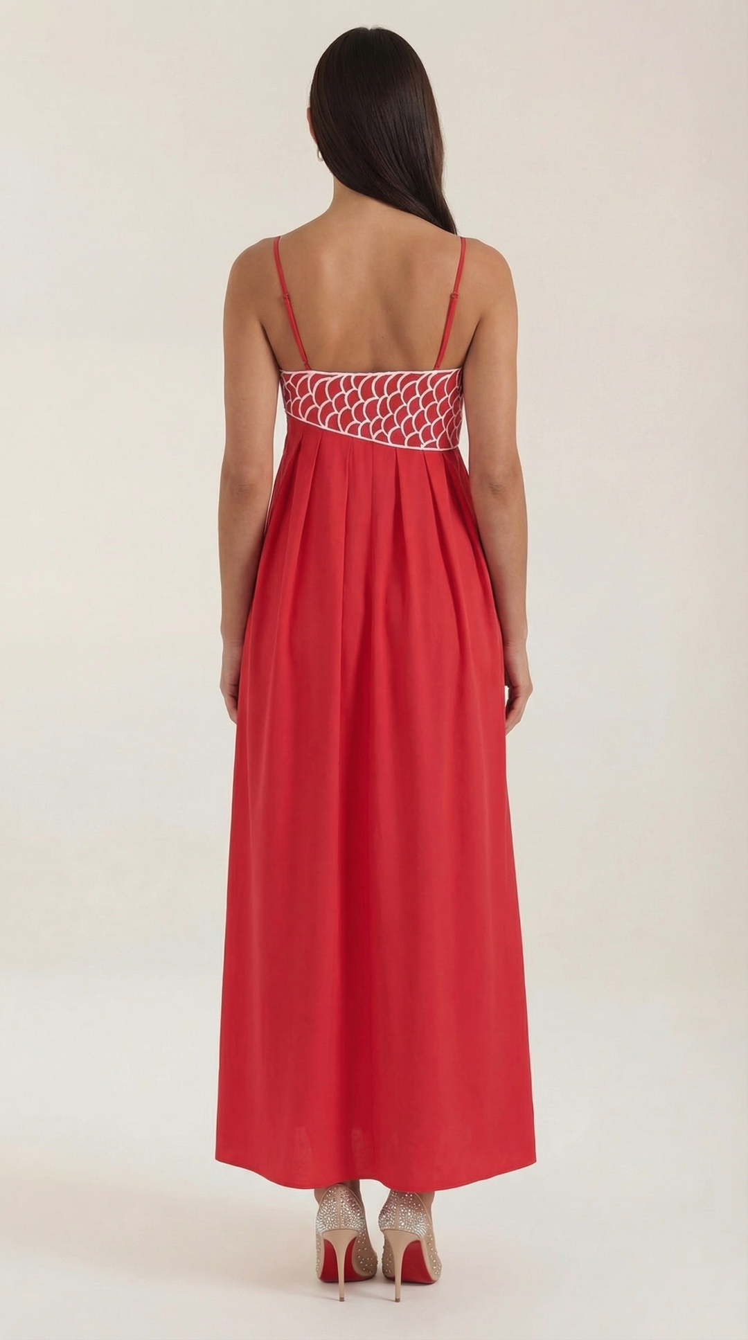 Sukienka maxi Deborah z motywem ryby