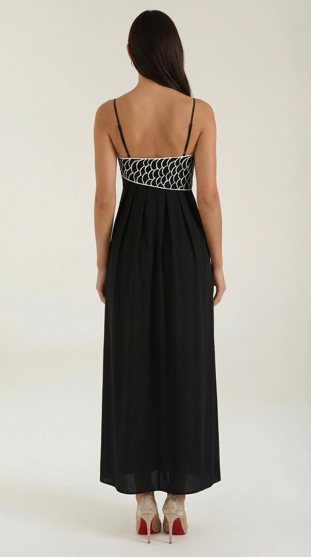 Sukienka maxi Deborah z motywem ryby