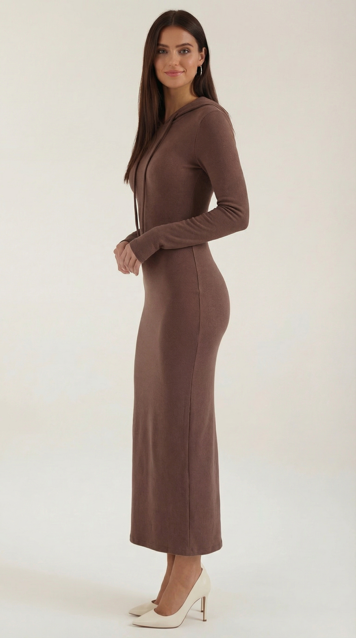 Marilyn Maxi-Jerseykleid mit Kapuze