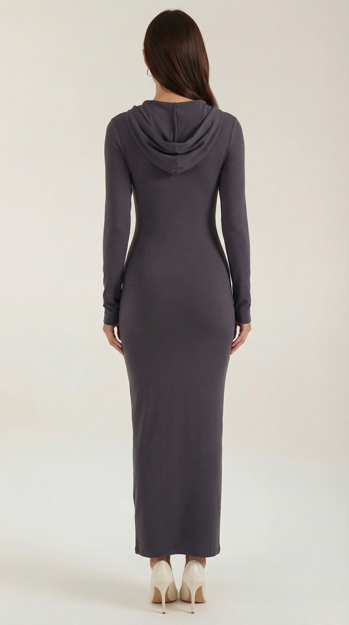 Marilyn Maxi-Jerseykleid mit Kapuze